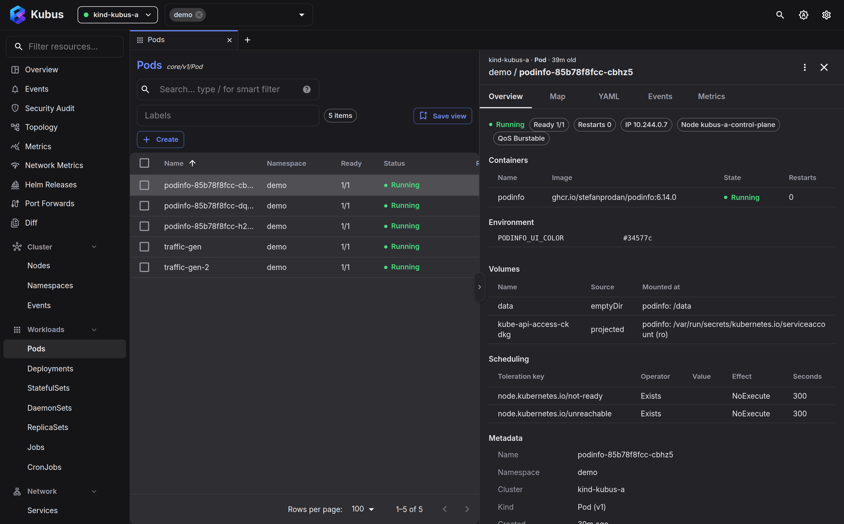 Resource details drawer